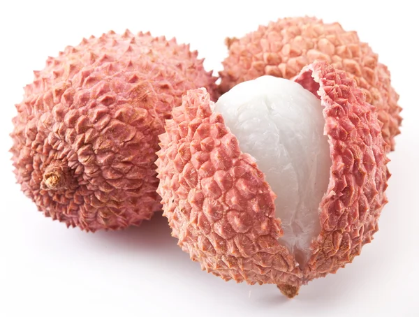 Lychee on a white background. — Stock Photo, Image