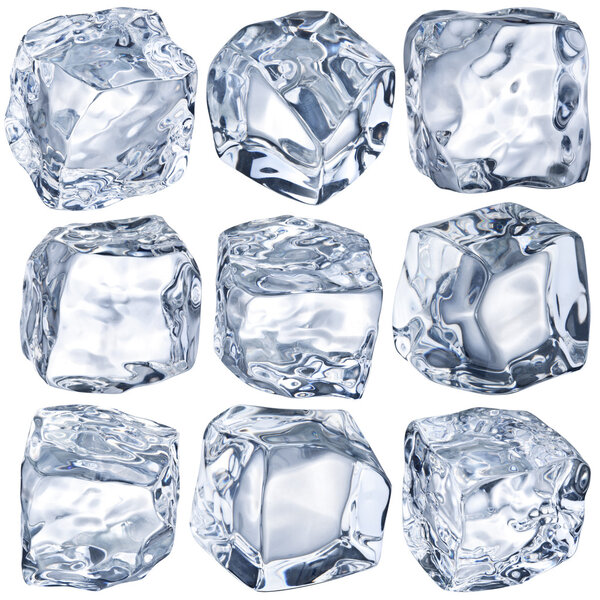 Cubes of ice