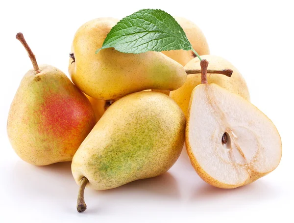 Grupp av mogna päron. — Stockfoto