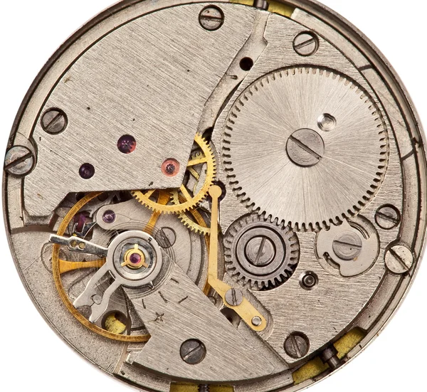 Mechanische uurwerk. Close-up shot. — Stockfoto