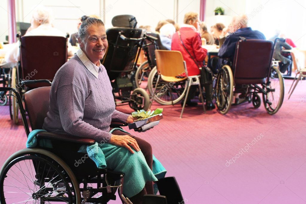 Seniors in wheelchairs