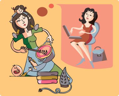 Woman dream 2 clipart