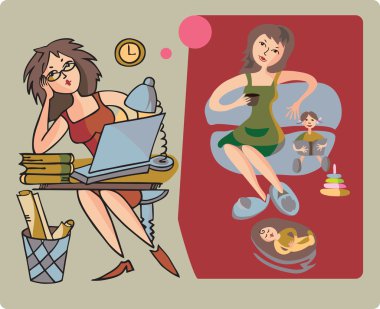 Woman dream 1 clipart