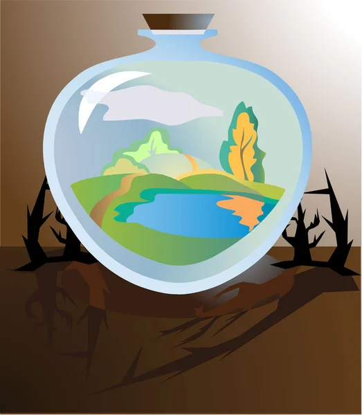 Illustration environnementale — Image vectorielle
