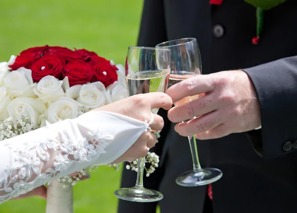 Bruiloft champange — Stockfoto