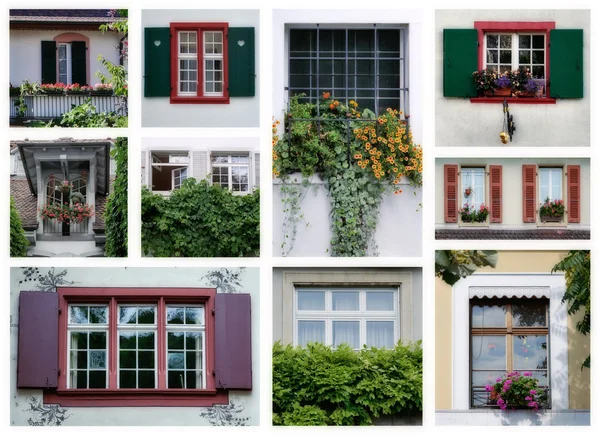 Swiss windows — Stock Photo, Image