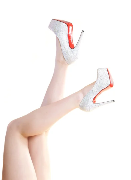 Güzel ve seksi bacaklar ve ayakkabılar — Stok fotoğraf