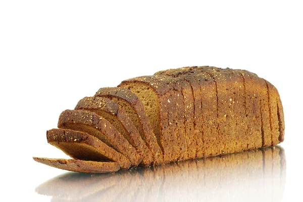 Brot auf weißem Grund — Stockfoto