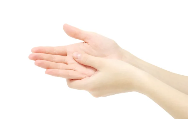 stock image Hand on a white