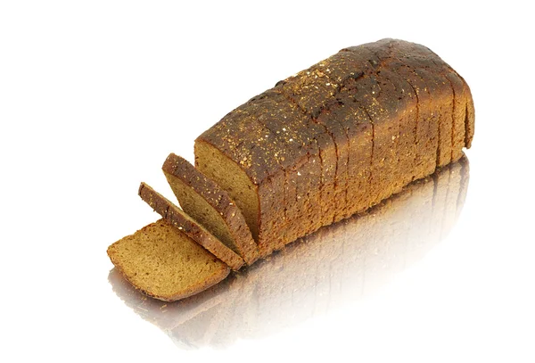 Brot auf weißem Grund — Stockfoto
