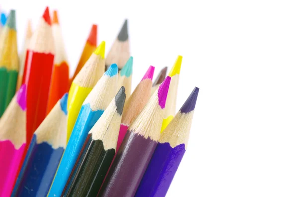 Stos kolorowych ołówków — Zdjęcie stockowe