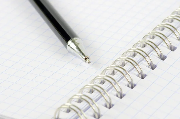 Cuaderno con bolígrafo Imágenes de stock libres de derechos
