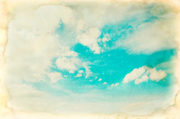그런 지 푸른 하늘 — 스톡 사진