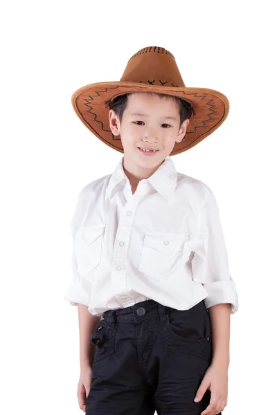 Asian Boy with Cowboy hat — Stock Photo, Image