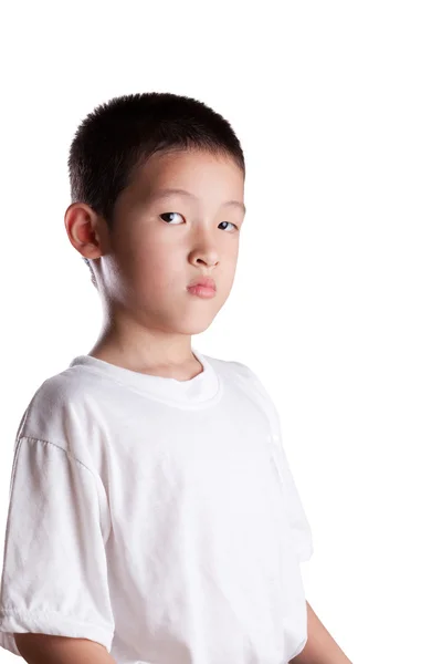 Joven asiático chico molesto — Foto de Stock