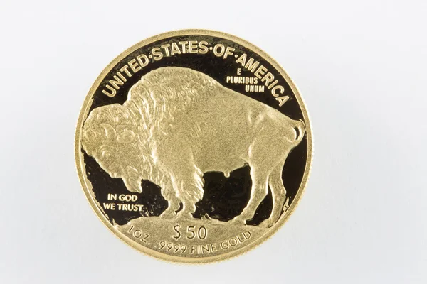 Buffalo Gold bevis mynt $50 — Stockfoto