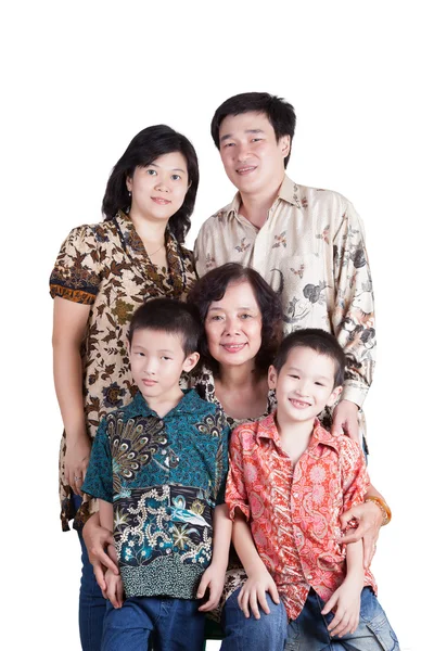사랑 하는 인도네시아 가족 스톡 사진