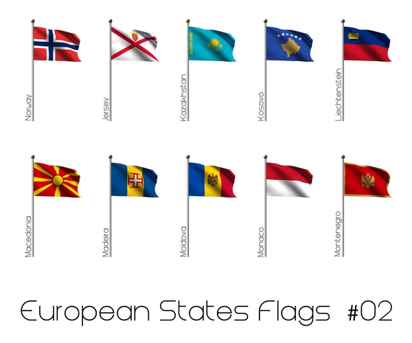 Bandera Conjunto de países europeos — Foto de Stock