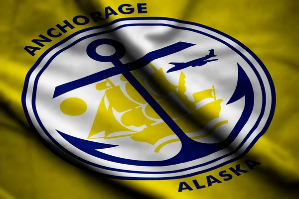 Bandiera di Anchorage — Foto Stock