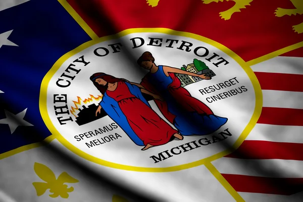 Detroit zászlaja — Stock Fotó
