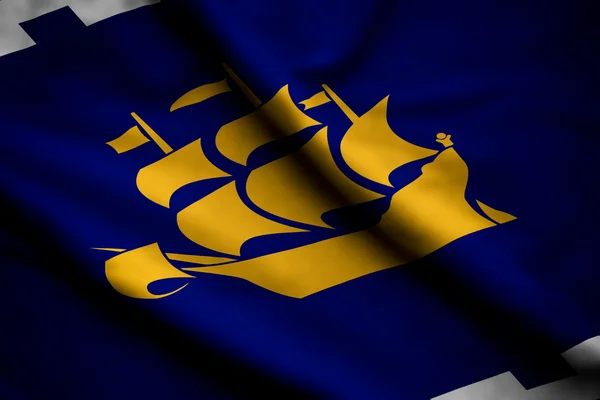 Vlajka města quebec — Stock fotografie