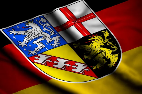 Flagge des Saarlandes — Stockfoto