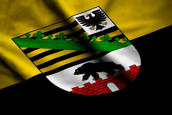 Vlajka země Sasko Anhaltsko — Stock fotografie