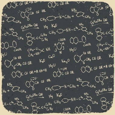 Retro chemistry background. Vector illustration, EPS10. clipart