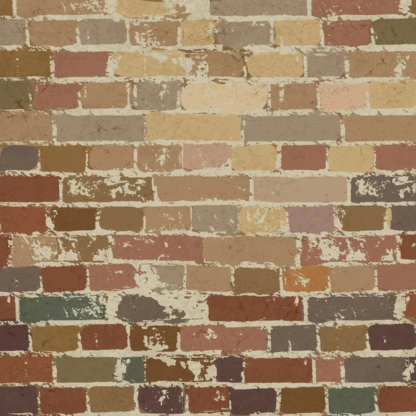 Velho padrão de parede de tijolo. Ilustração vetorial, EPS10 — Vetor de Stock