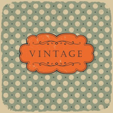 Polka dot design, vintage styled background. clipart