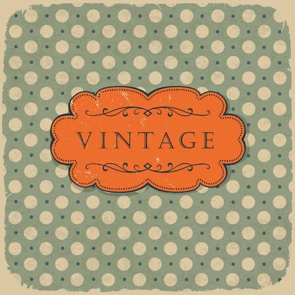 Polka dot design, vintage styled background. — Stock Vector