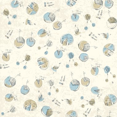 Hand-drawn infographic elements. May use as seamless pattern. clipart