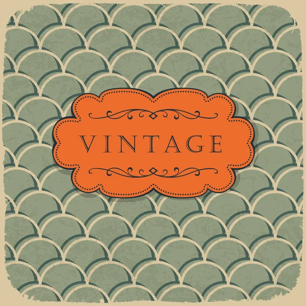 Vintage stijl achtergrond met schaal patroon. — Stockvector