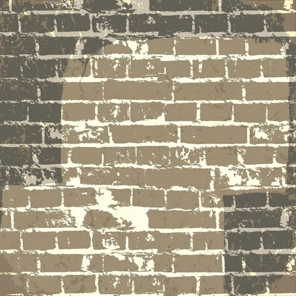 Fondo de pared de ladrillo grunge para su mensaje. Vector, EPS10 — Archivo Imágenes Vectoriales