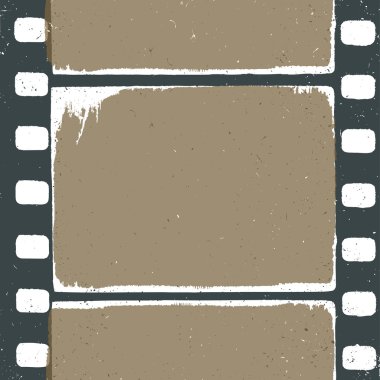 Empty grunge film strip design, may use as a background or overl