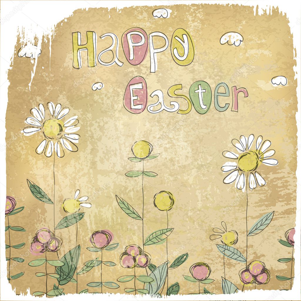 Happy Easter Vintage Card.