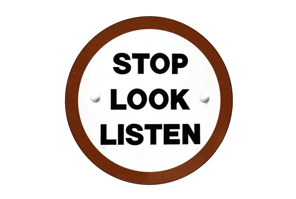 Stop Look Escuchar señal —  Fotos de Stock
