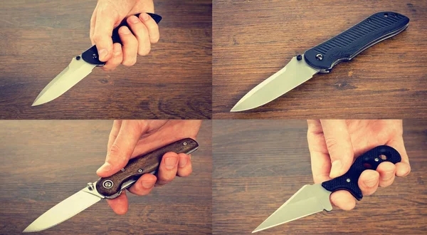 Ножи в руке — стоковое фото