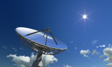 Radar on the sky background clipart