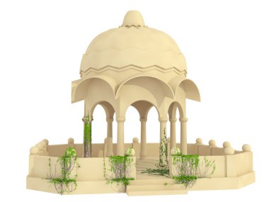 Arbor yeşil bitkiler ile