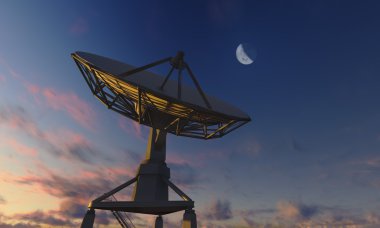 Radar on a sky background clipart