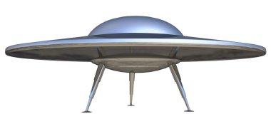 Beyaz arkaplanda ufo