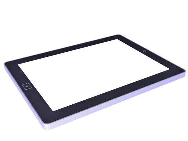 흰색 배경에 있는 태블릿 컴퓨터 — 스톡 사진