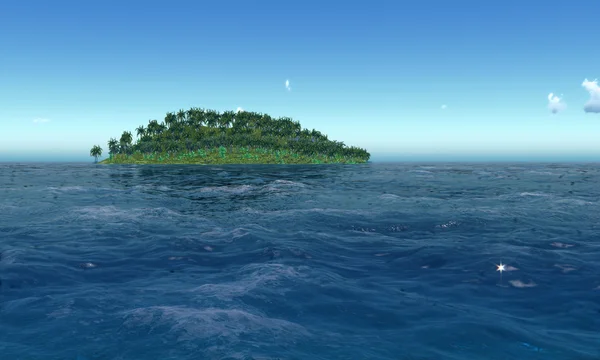 Island in the sea — Stock Photo, Image