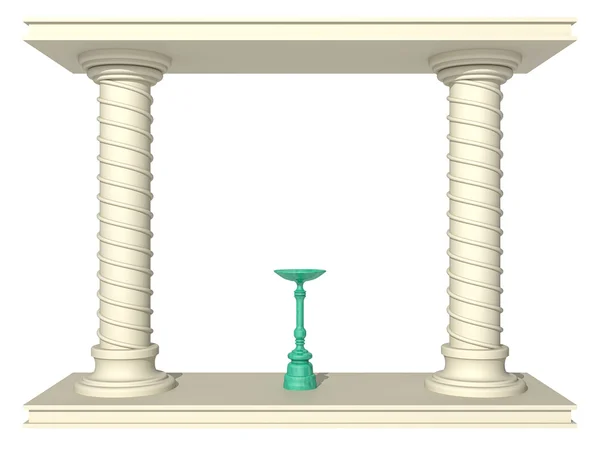 Altar sobre o fundo branco — Fotografia de Stock
