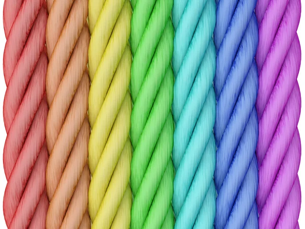 Ropes on a white background — Stock Photo, Image