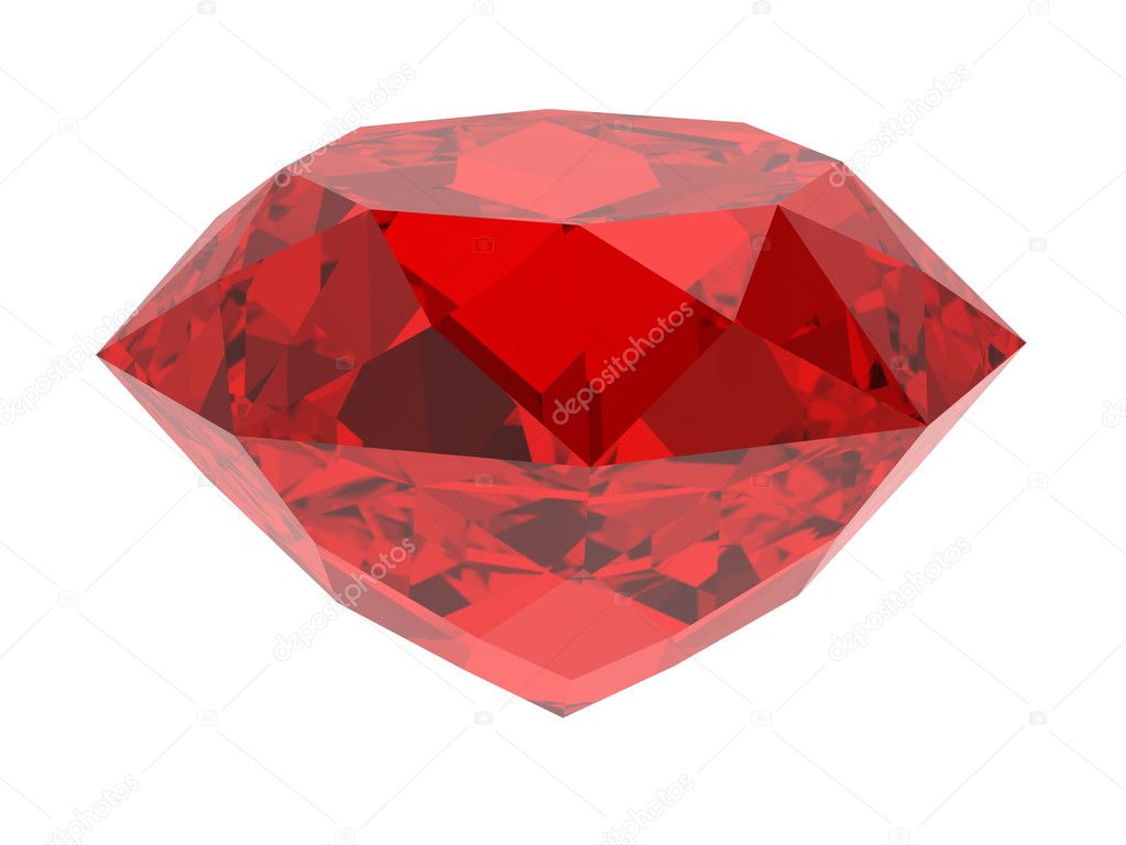 Ruby on a white background