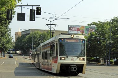 tramvay portland, oregon seyahat eder.