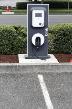 Electric Vehicle Charging Station clipart