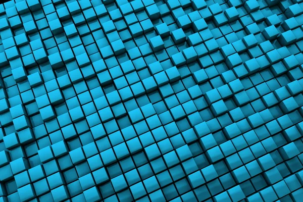 Abstract Blue Cubes Background - Long Distance — Stock Photo, Image